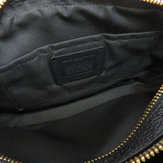COACH Shoulder Bag 75818 leather black Hose and carriage