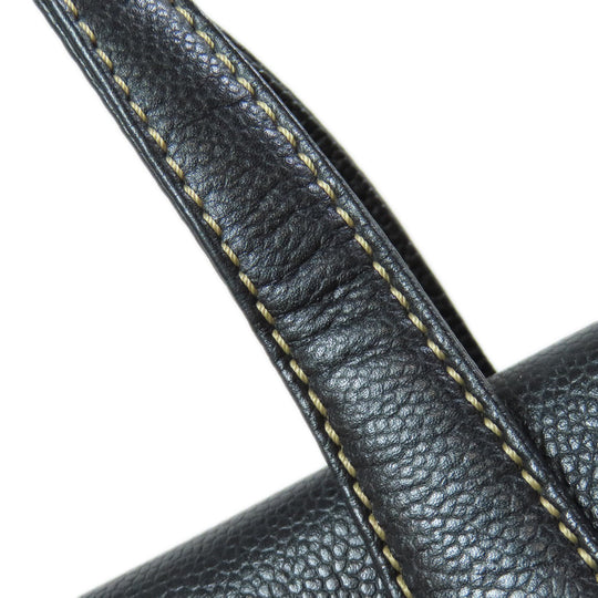 CHANEL Tote Bag Grained Calfskin Skin black COCO Mark Wild stitch