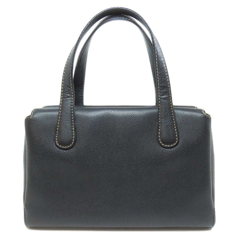 CHANEL Tote Bag Grained Calfskin Skin black COCO Mark Wild stitch