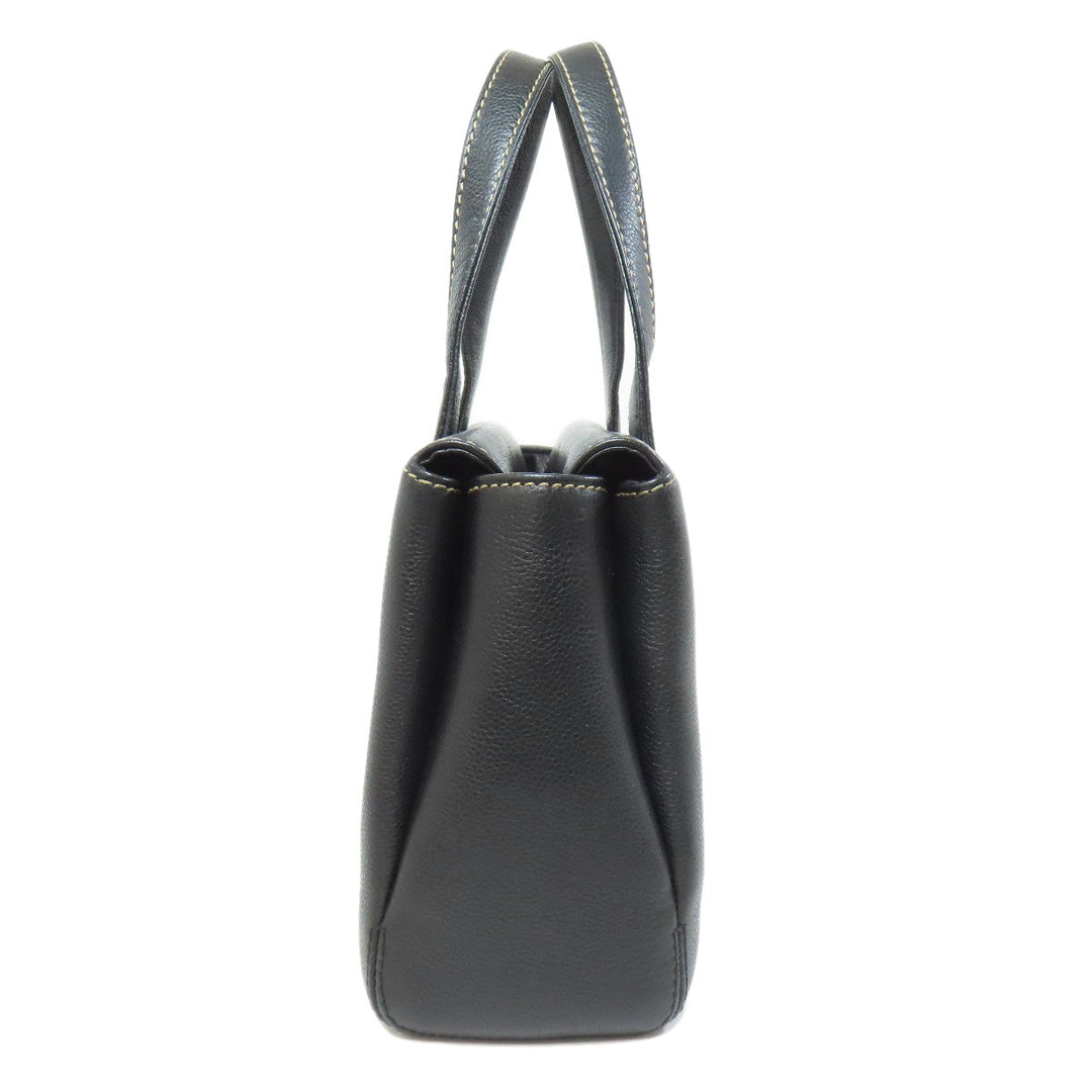 CHANEL Tote Bag Grained Calfskin Skin black COCO Mark Wild stitch