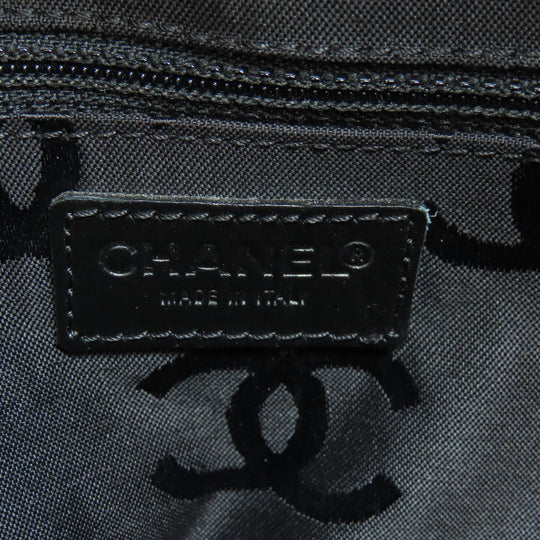 CHANEL Tote Bag Grained Calfskin Skin black COCO Mark Wild stitch