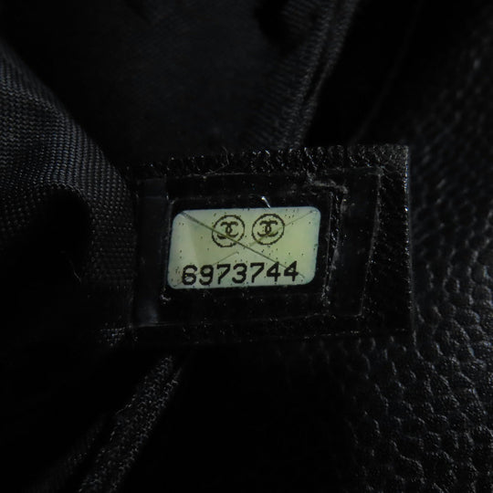CHANEL Tote Bag Grained Calfskin Skin black COCO Mark Wild stitch