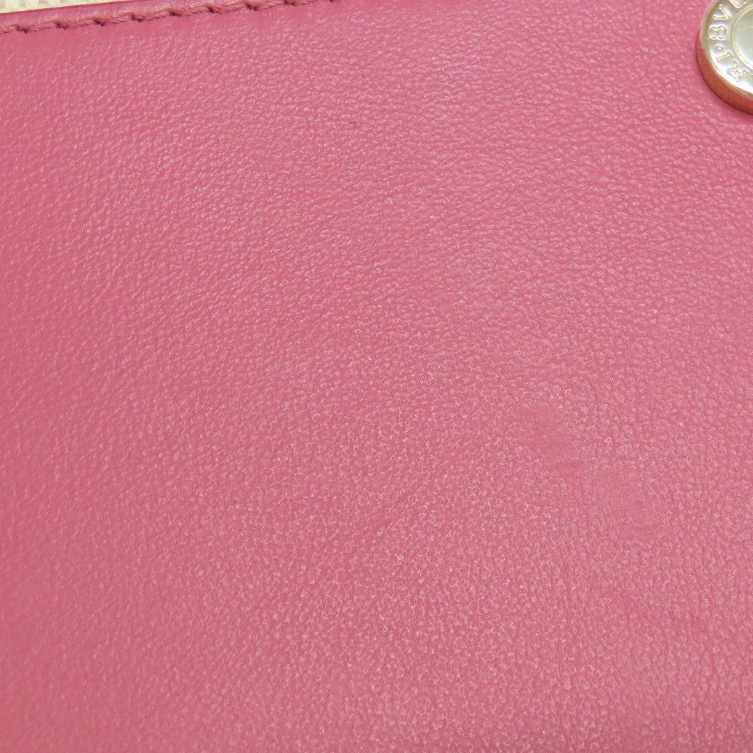 BVLGARI Handbag canvas pink 2WAY Women Used Authentic