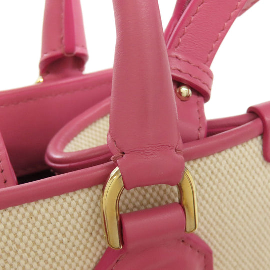 BVLGARI Handbag canvas pink 2WAY Women Used Authentic