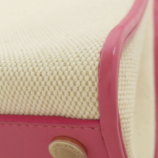 BVLGARI Handbag canvas pink 2WAY Women Used Authentic