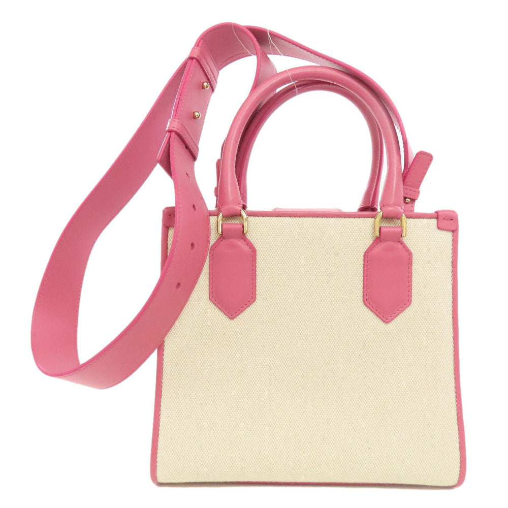 BVLGARI Handbag canvas pink 2WAY Women Used Authentic