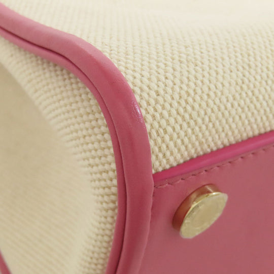 BVLGARI Handbag canvas pink 2WAY Women Used Authentic