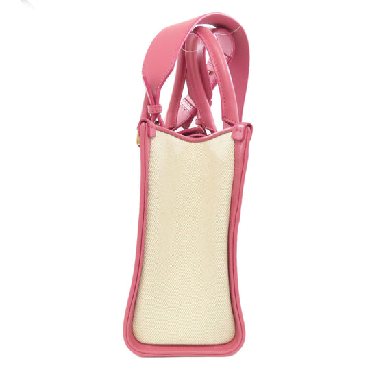 BVLGARI Handbag canvas pink 2WAY Women Used Authentic