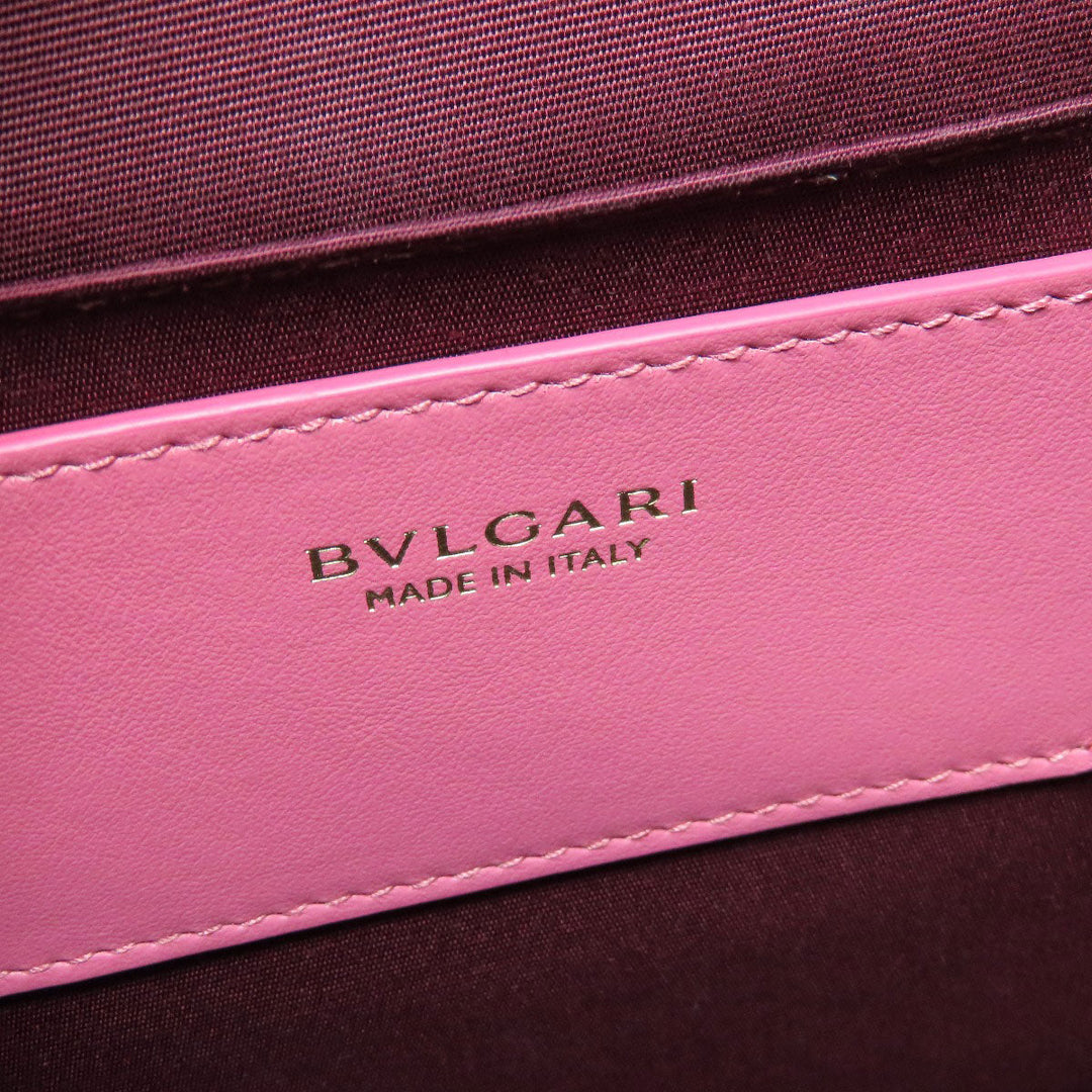 BVLGARI Handbag canvas pink 2WAY Women Used Authentic