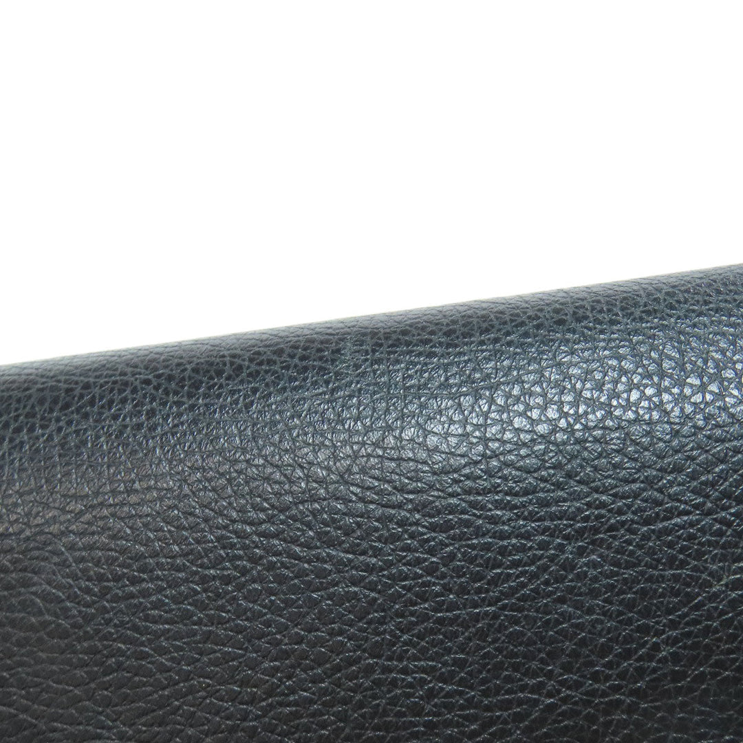 CHANEL Long Wallet Purse Calfskin black Zip Around COCO Mark Gold Metal Women Used Authentic