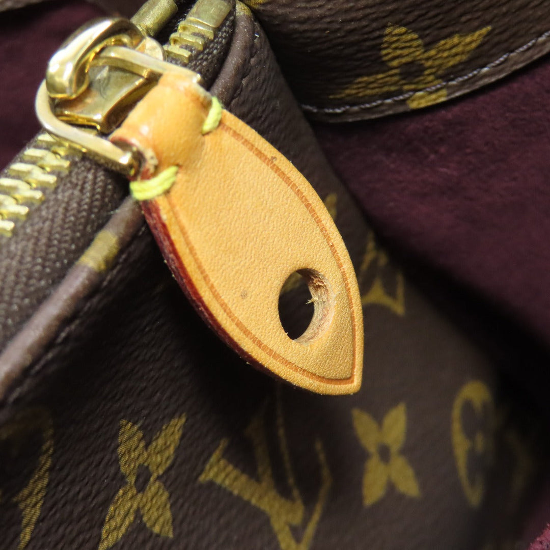 LOUIS VUITTON Tote Bag M41056 Monogram canvas Brown Montaigne MM