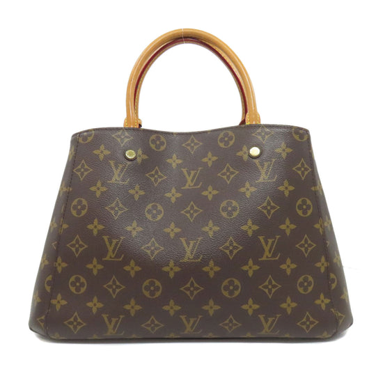 LOUIS VUITTON Tote Bag M41056 Monogram canvas Brown Montaigne MM