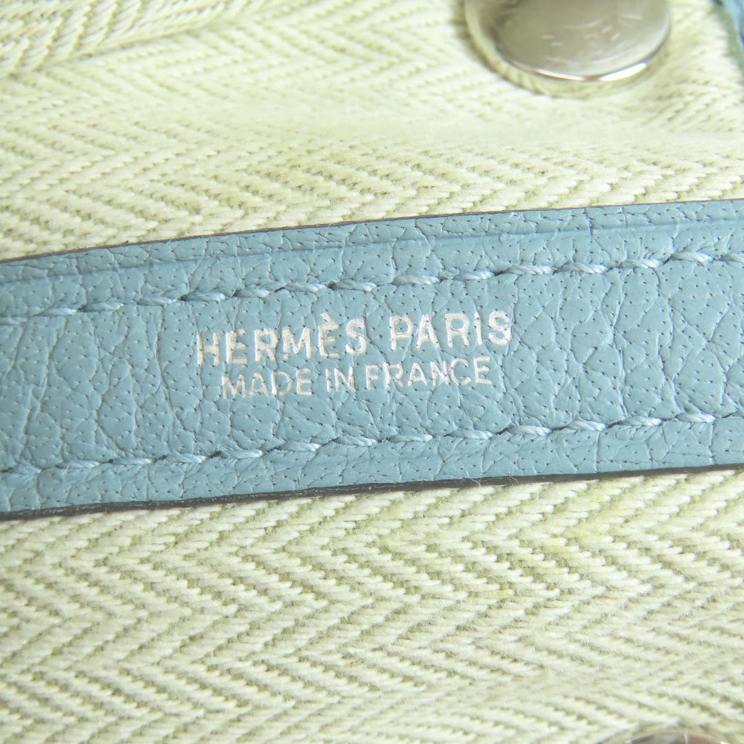 HERMES Tote Bag Negonda blue Garden Party TPM SilverMetal