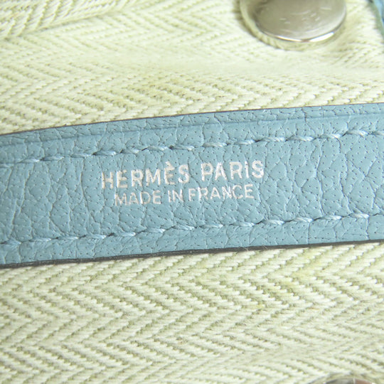 HERMES Tote Bag Negonda blue Garden Party TPM SilverMetal