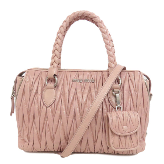 MIUMIU Handbag 5BB026 Calfskin pink Materasse 2WAY