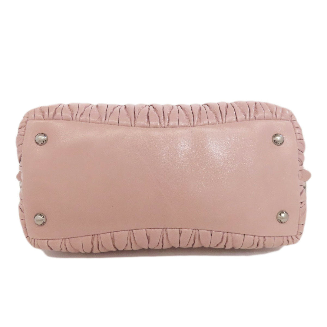 MIUMIU Handbag 5BB026 Calfskin pink Materasse 2WAY