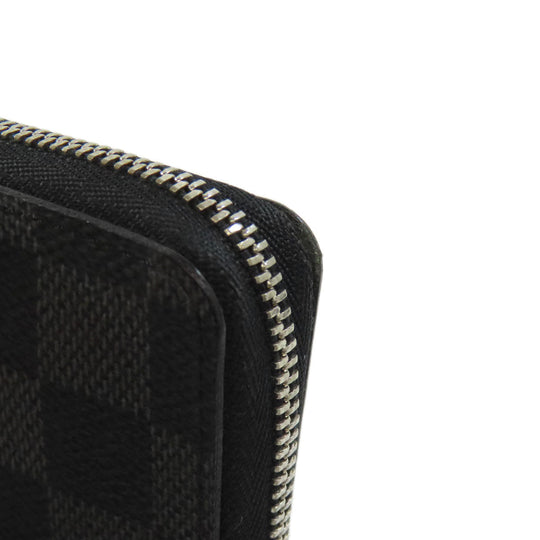 LOUIS VUITTON Coin case N63076 Damier canvas gray Zippy coin purse mens Used Authentic