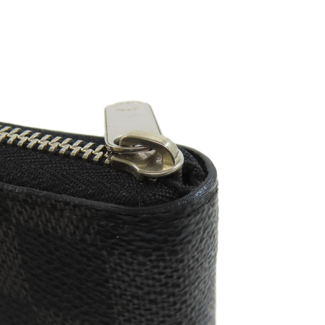 LOUIS VUITTON Coin case N63076 Damier canvas gray Zippy coin purse mens Used Authentic