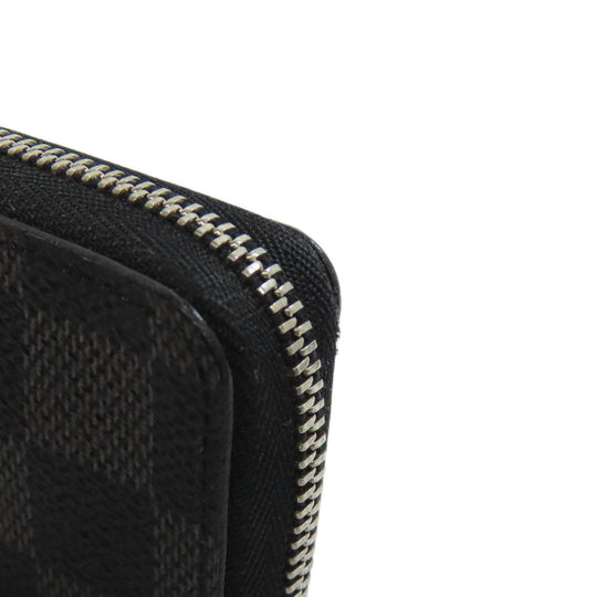 LOUIS VUITTON Coin case N63076 Damier canvas gray Zippy coin purse mens Used Authentic