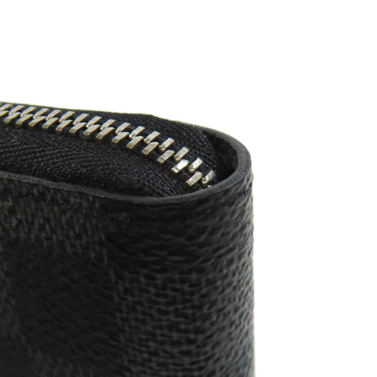 LOUIS VUITTON Coin case N63076 Damier canvas gray Zippy coin purse mens Used Authentic