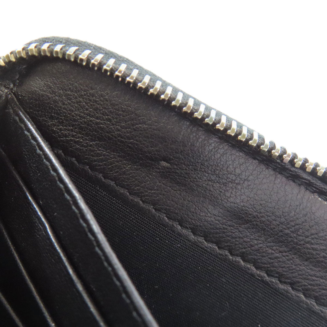 Christian Dior Long Wallet Purse canvas Navy Long Zip Wallet Oblique Trotter Pattern Women Used Authentic