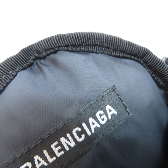 BALENCIAGA Shoulder Bag 656060 Nylon black Polyamide Mini Backpack Women Used Authentic