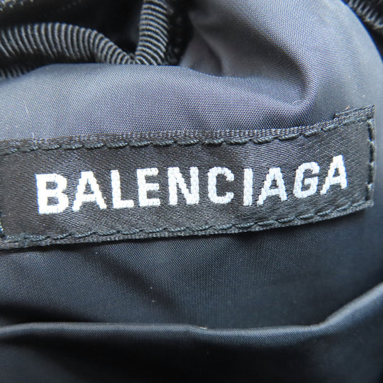 BALENCIAGA Shoulder Bag 656060 Nylon black Polyamide Mini Backpack Women Used Authentic
