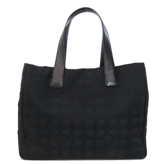 CHANEL Tote Bag Nylon jacquard black New Travel Line Tote