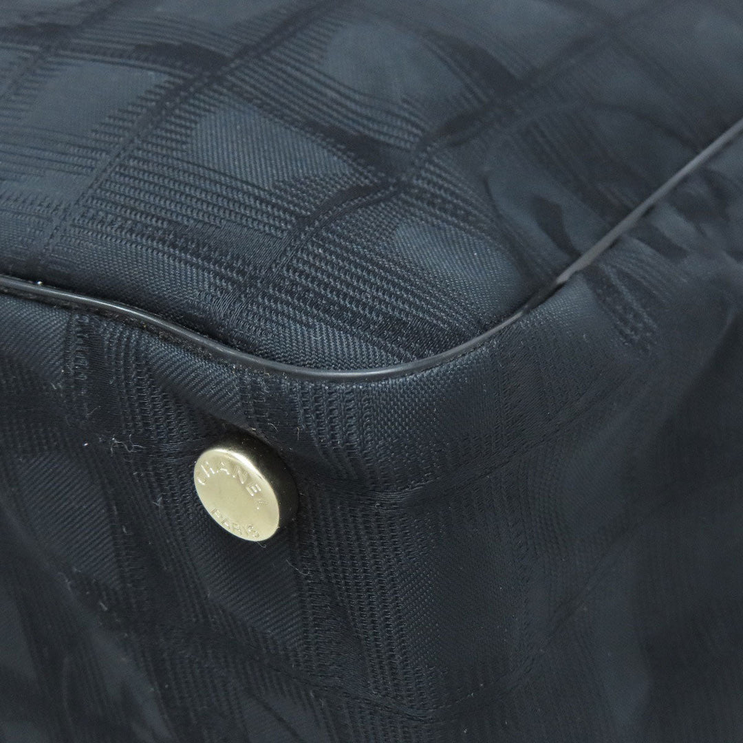CHANEL Tote Bag Nylon jacquard black New Travel Line Tote