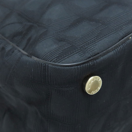 CHANEL Tote Bag Nylon jacquard black New Travel Line Tote