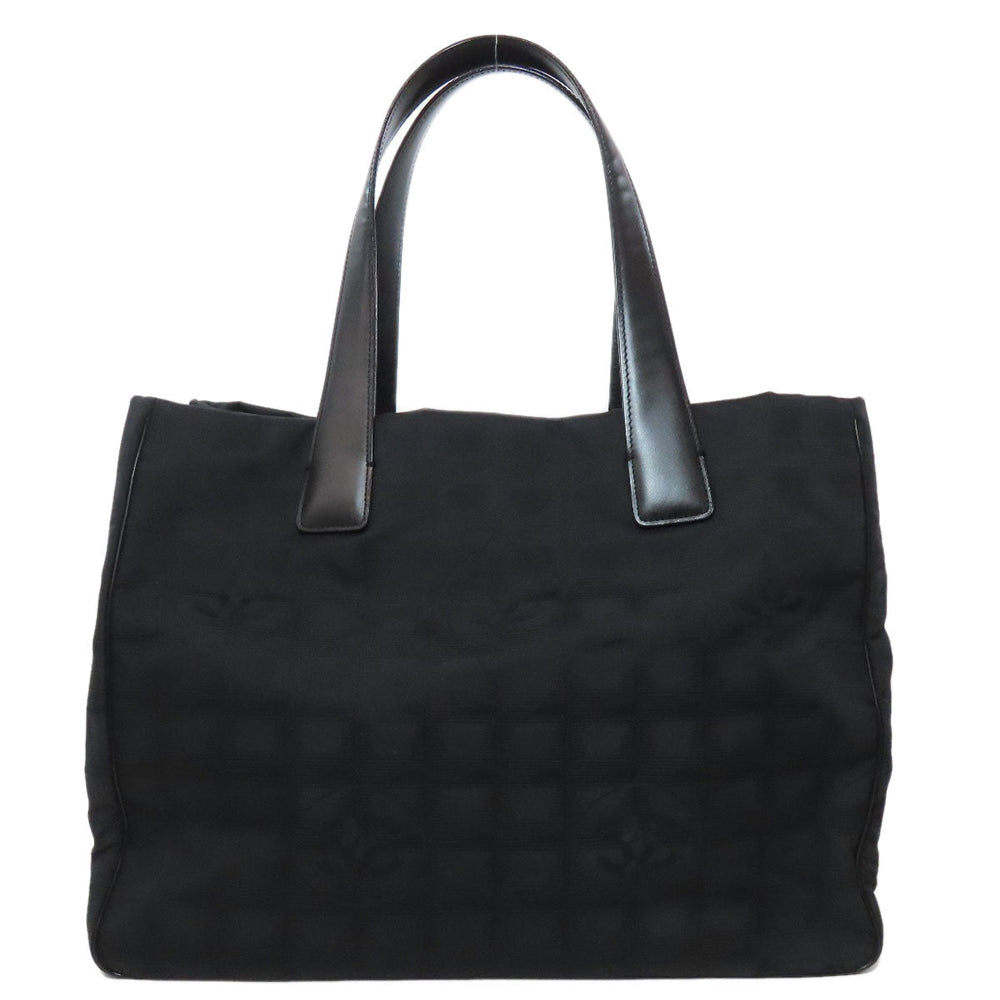 CHANEL Tote Bag Nylon jacquard black New Travel Line Tote