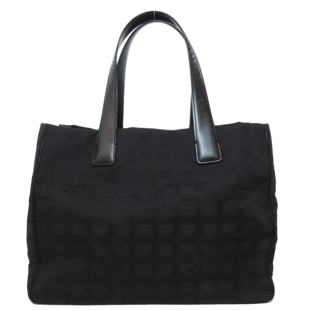 CHANEL Tote Bag Nylon jacquard black New Travel Line Tote