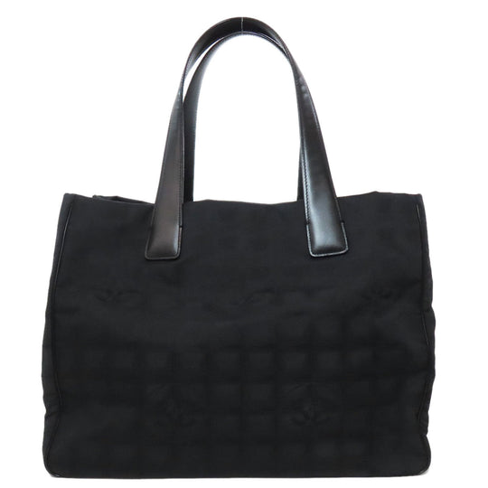 CHANEL Tote Bag Nylon jacquard black New Travel Line Tote