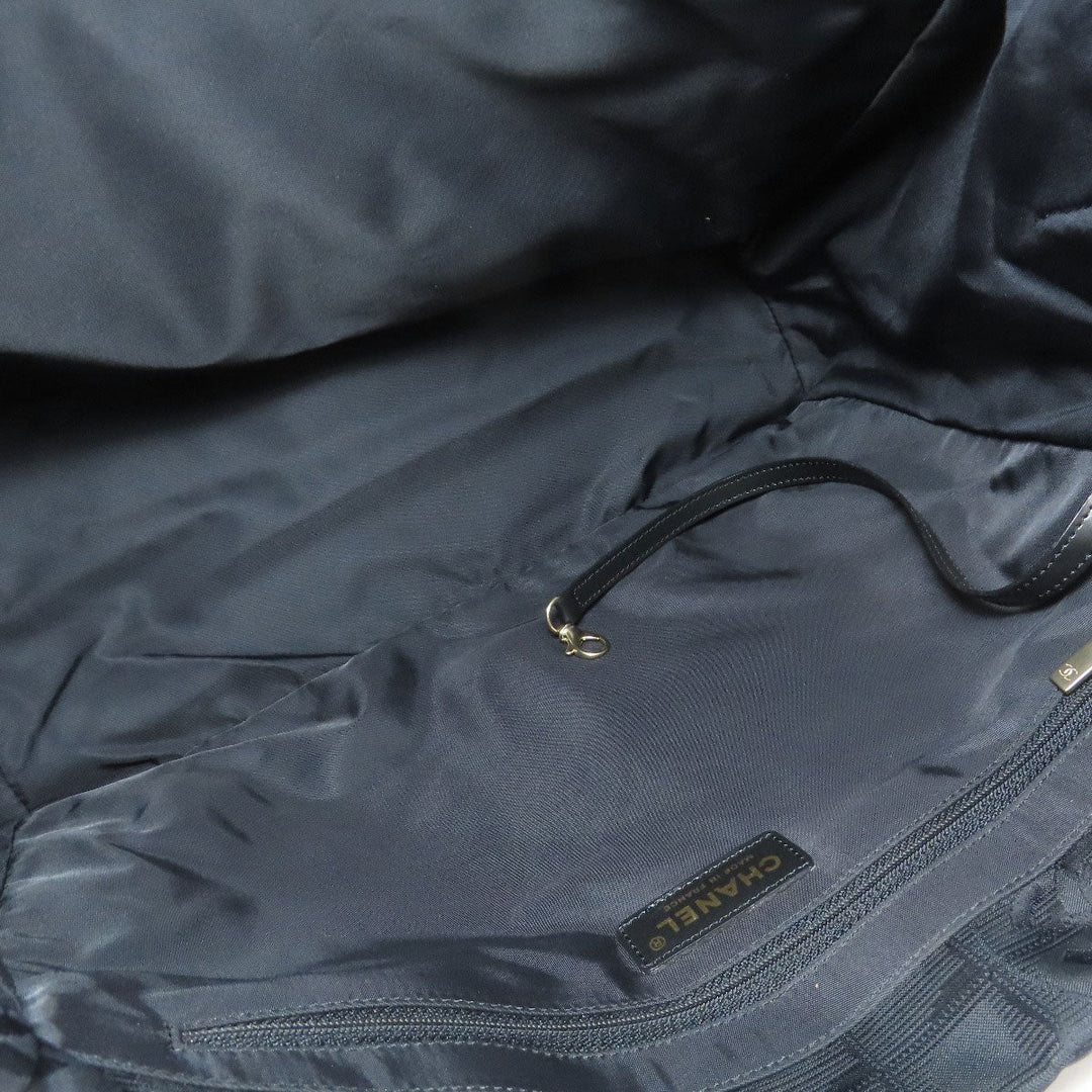 CHANEL Tote Bag Nylon jacquard black New Travel Line Tote