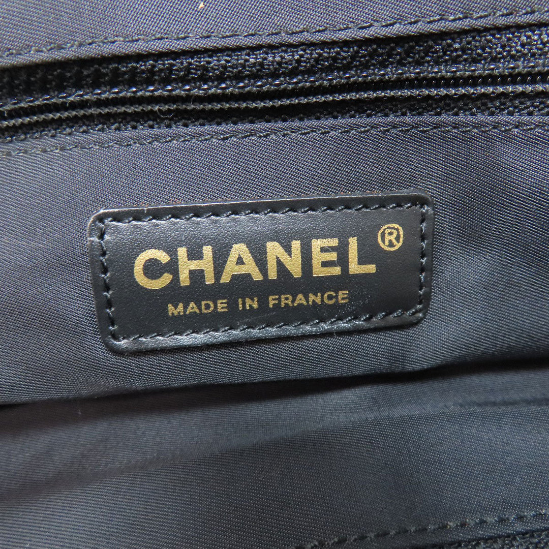 CHANEL Tote Bag Nylon jacquard black New Travel Line Tote