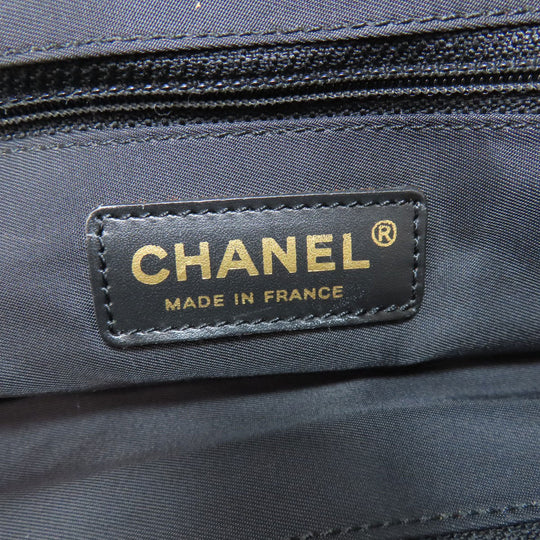 CHANEL Tote Bag Nylon jacquard black New Travel Line Tote