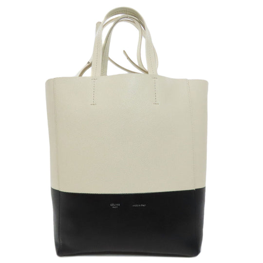 CELINE Handbag leather white Vertical Cabas 2WAY