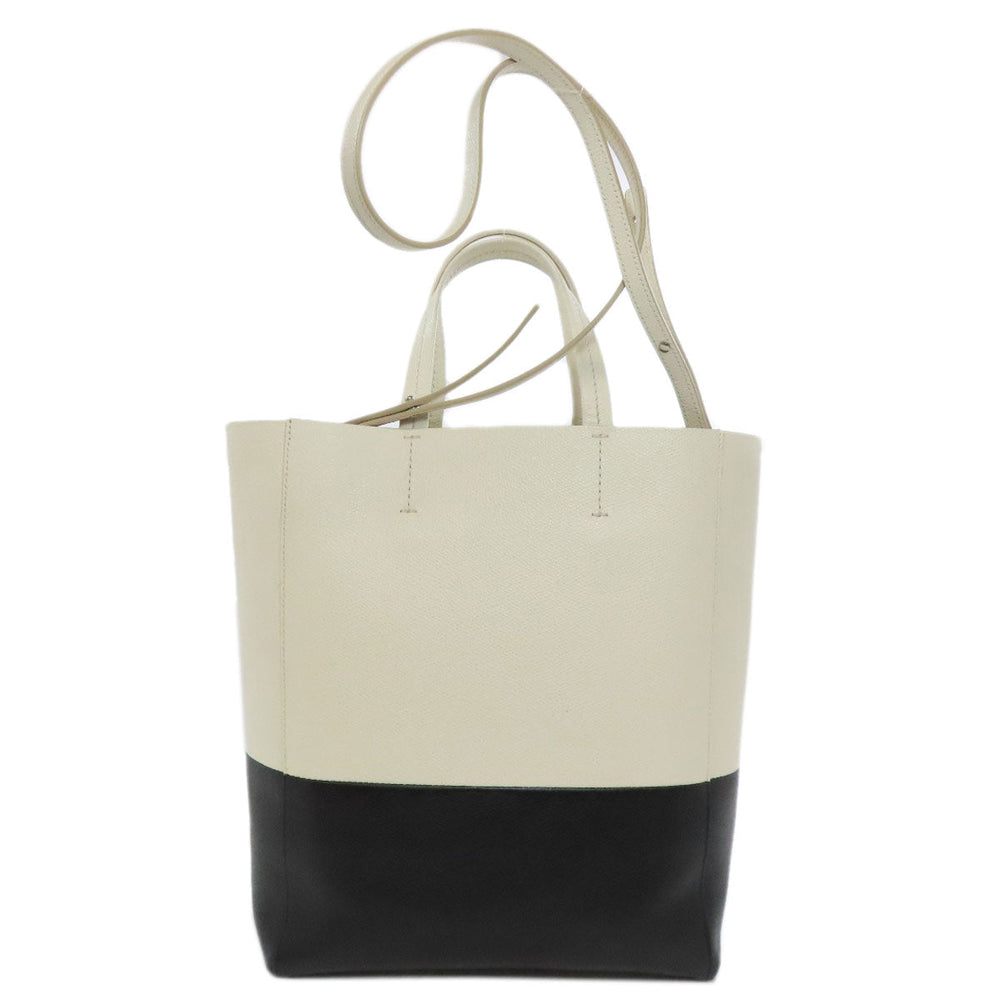 CELINE Handbag leather white Vertical Cabas 2WAY
