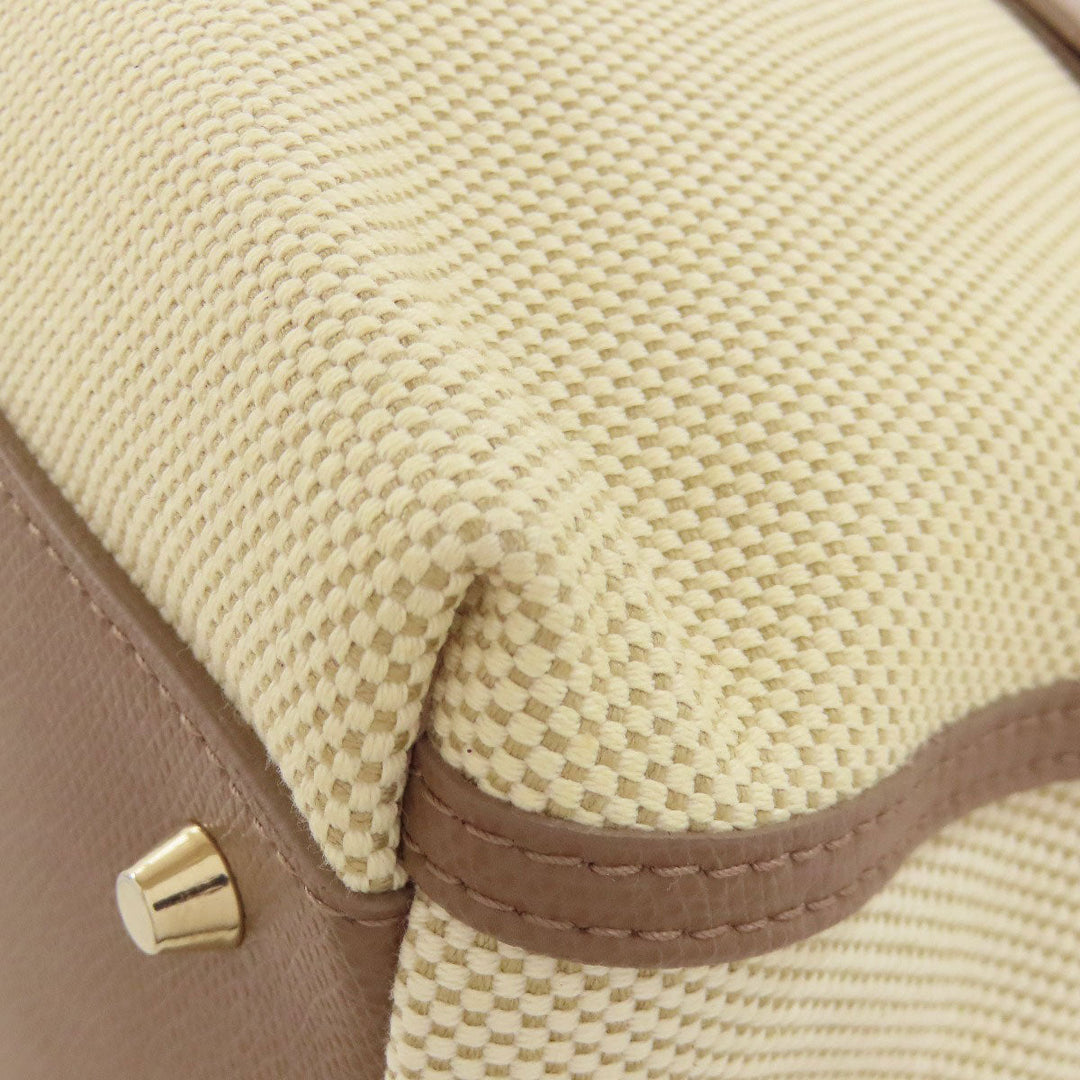 Furla Handbag canvas beige Piper 2WAY