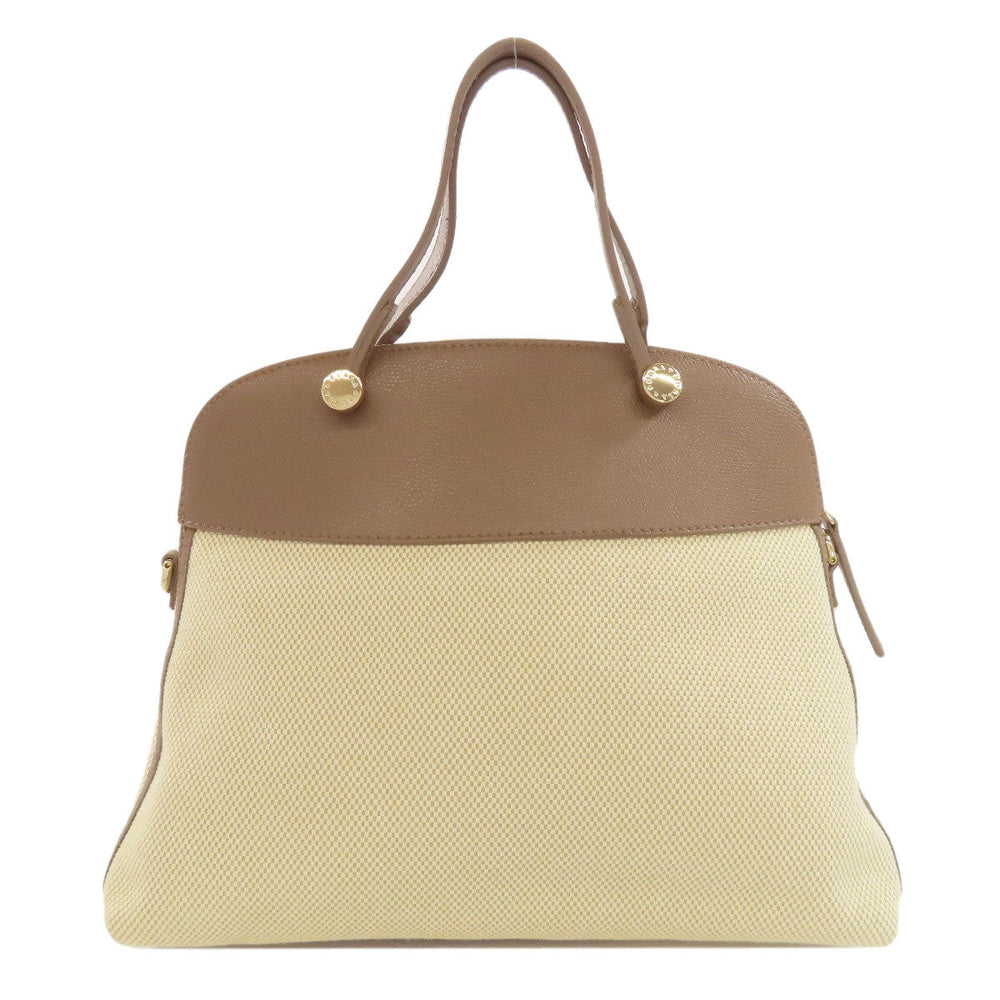 Furla Handbag canvas beige Piper 2WAY