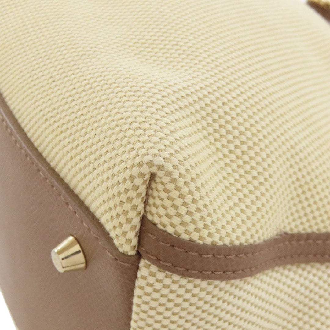 Furla Handbag canvas beige Piper 2WAY