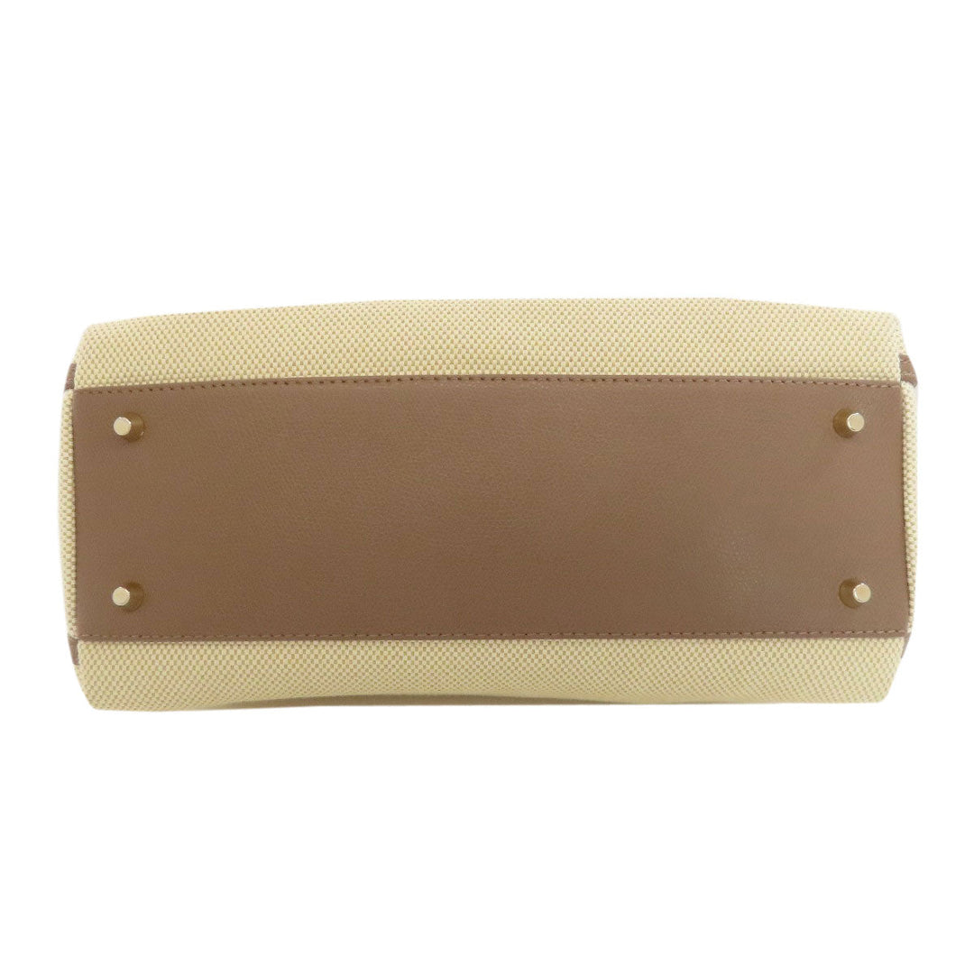 Furla Handbag canvas beige Piper 2WAY