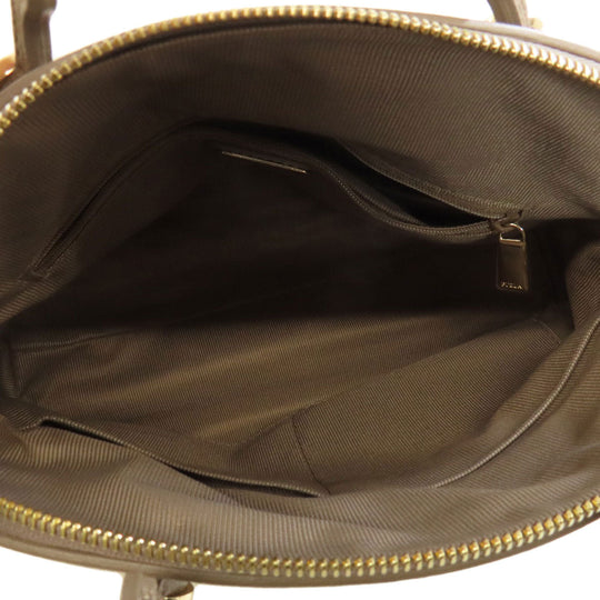 Furla Handbag canvas beige Piper 2WAY