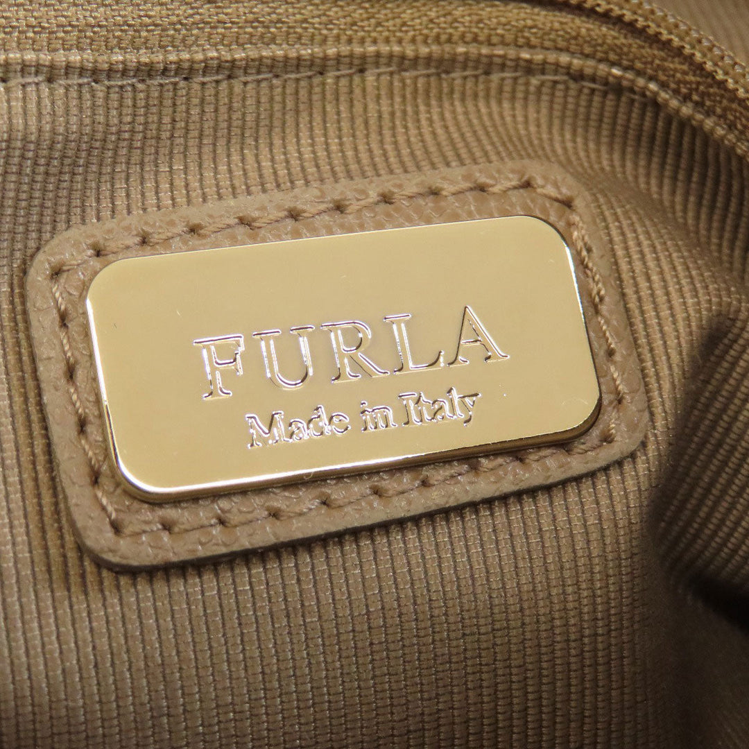 Furla Handbag canvas beige Piper 2WAY
