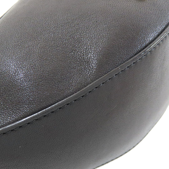 JIMMY CHOO Shoulder Bag leather black Star motif studs Women Used Authentic