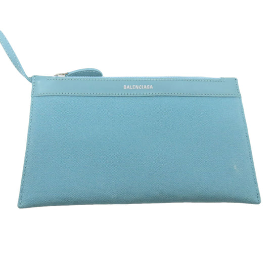 BALENCIAGA Handbag 339933 canvas blue Navy kabas Women Used Authentic