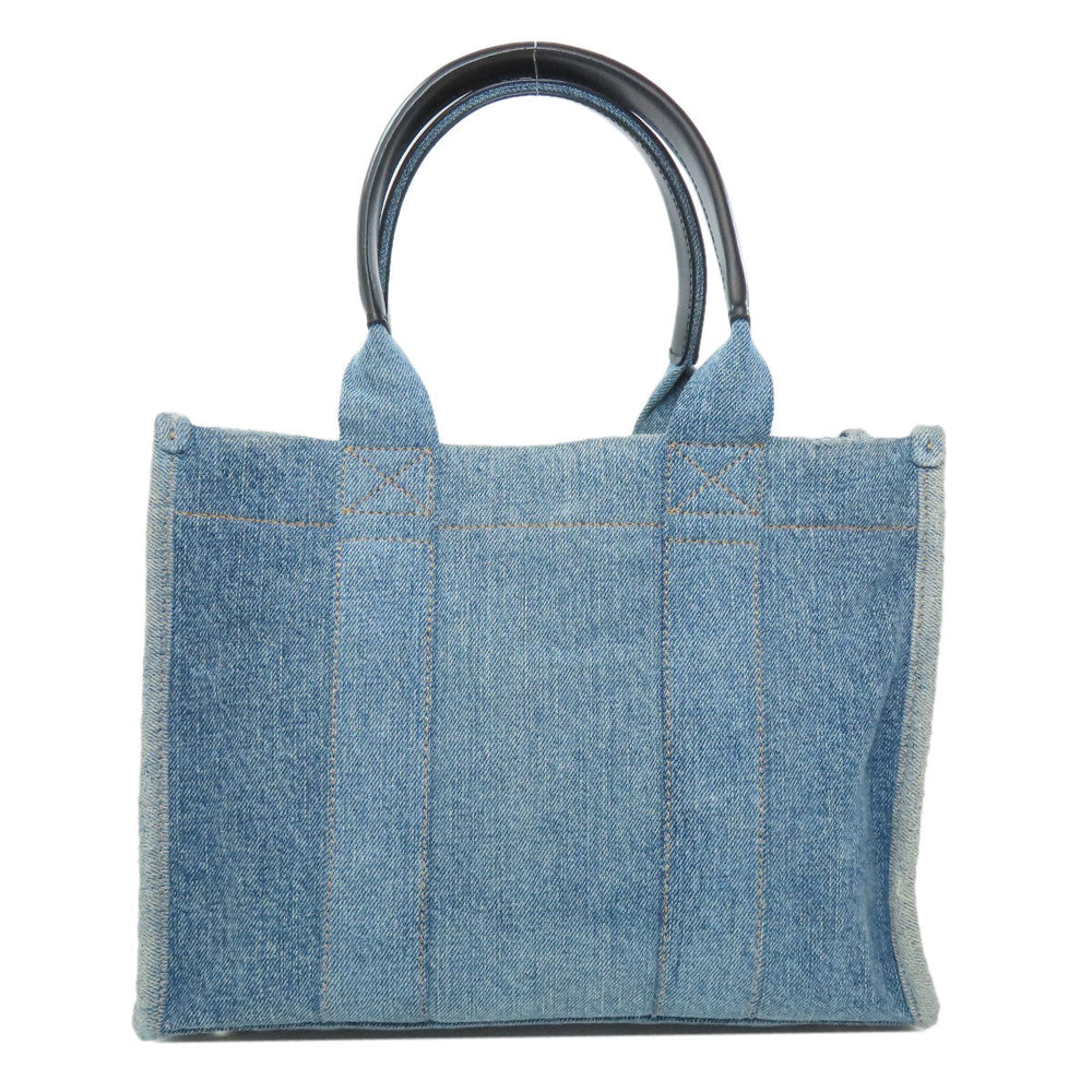 BALENCIAGA Handbag 671402 denim blue Hardware Small 2WAY Women Used Authentic
