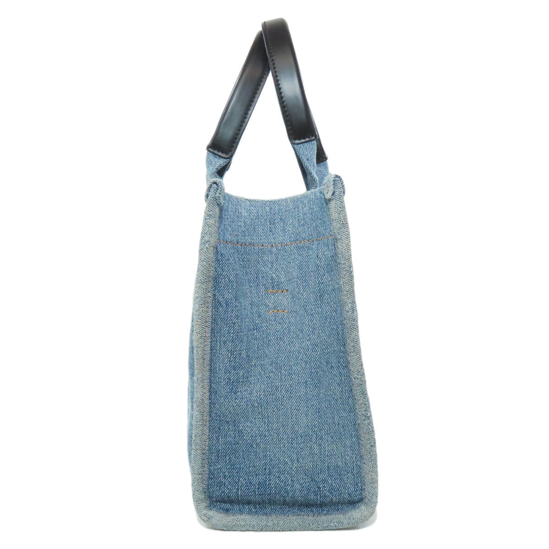 BALENCIAGA Handbag 671402 denim blue Hardware Small 2WAY Women Used Authentic