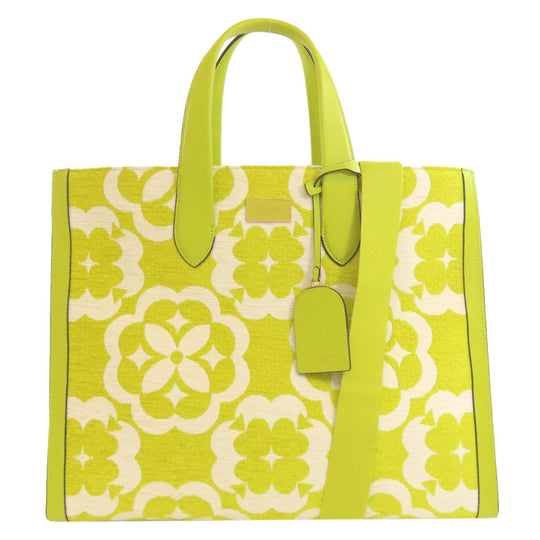 Kate Spade Handbag leather yellow Spade Flower Manhattan 2WAY