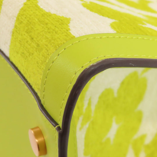Kate Spade Handbag leather yellow Spade Flower Manhattan 2WAY